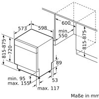 Siemens SN45YS00BD, iQ500, Unterbau-Geschirrspüler, Edelstahl, 60cm